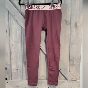 GymShark Cropped Leggings Marled Ruby Size M